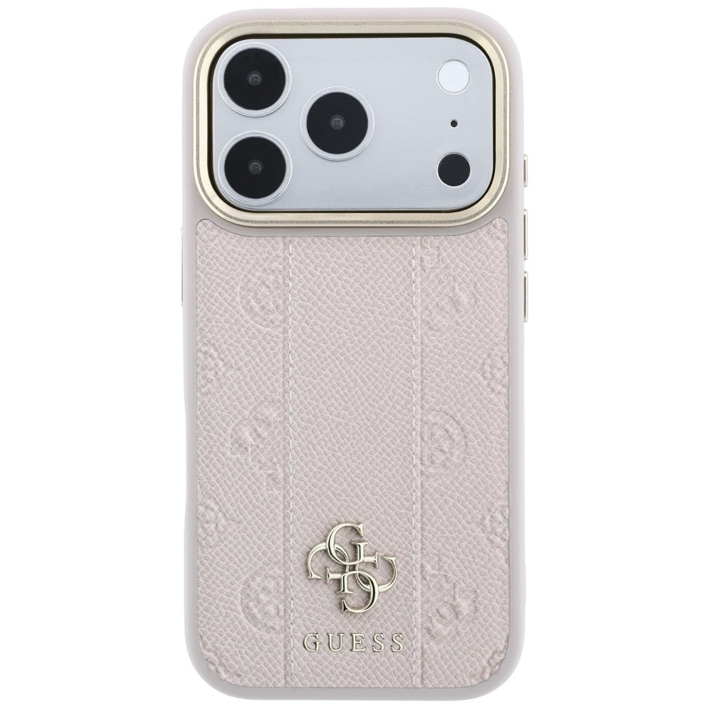 MagSafe pouzdro pro Apple iPhone 18 Pro / 17 Pro, Guess, Stripe Peony 4G, Růžová