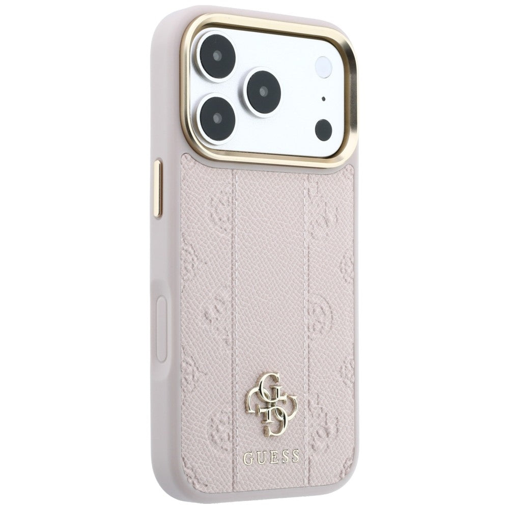 MagSafe pouzdro pro Apple iPhone 18 Pro / 17 Pro, Guess, Stripe Peony 4G, Růžová