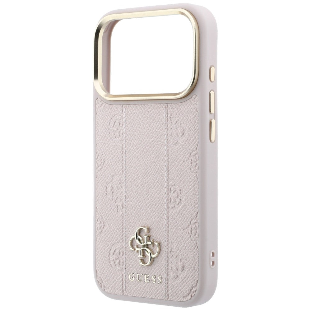 MagSafe pouzdro pro Apple iPhone 18 Pro / 17 Pro, Guess, Stripe Peony 4G, Růžová
