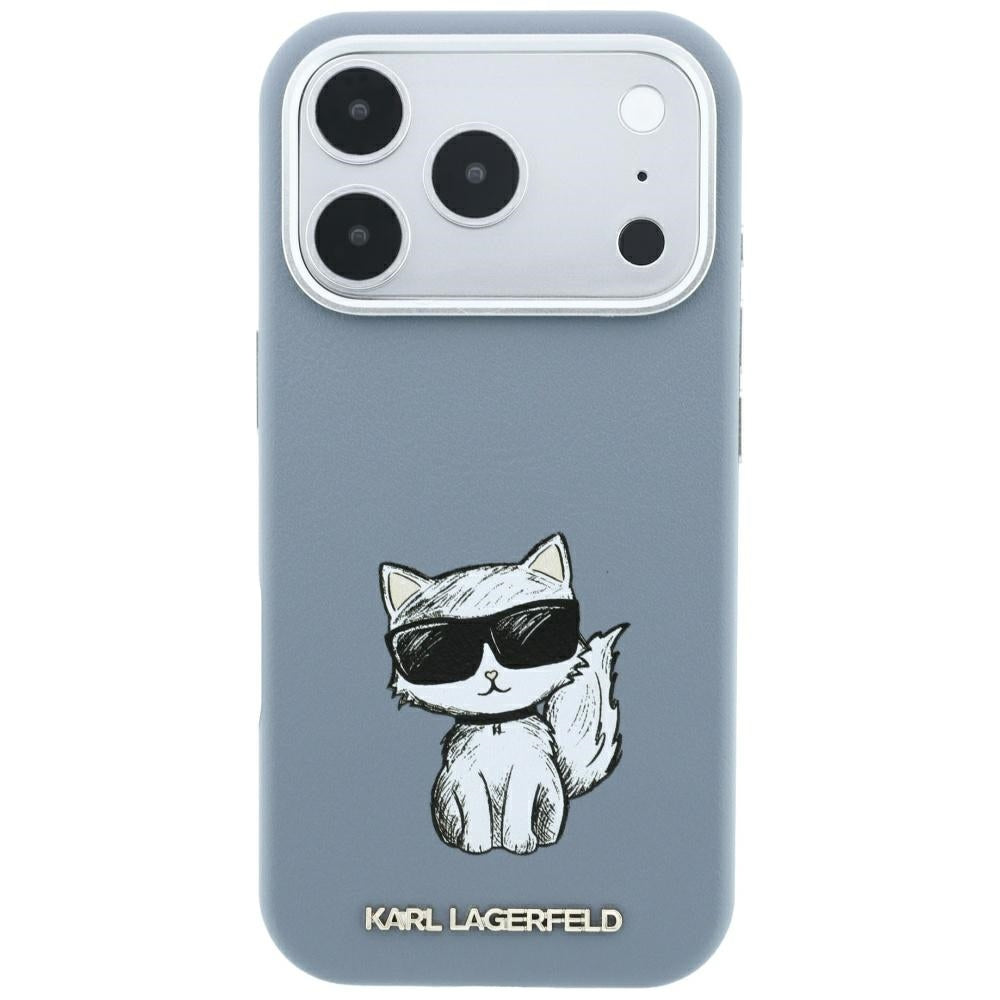 MagSafe pouzdro pro Apple iPhone 18 Pro / 17 Pro, Karl Lagerfeld, Choupette Sketch, Bleu