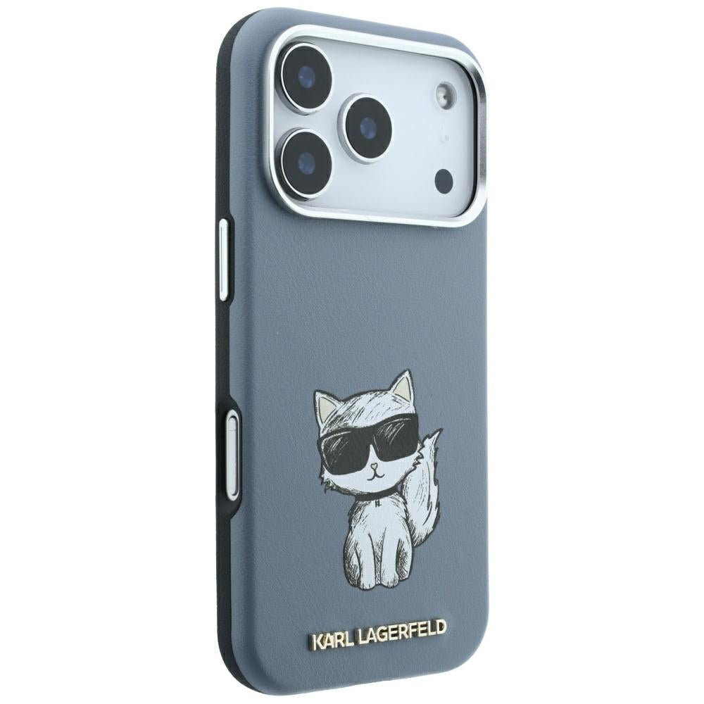 MagSafe pouzdro pro Apple iPhone 18 Pro / 17 Pro, Karl Lagerfeld, Choupette Sketch, Bleu