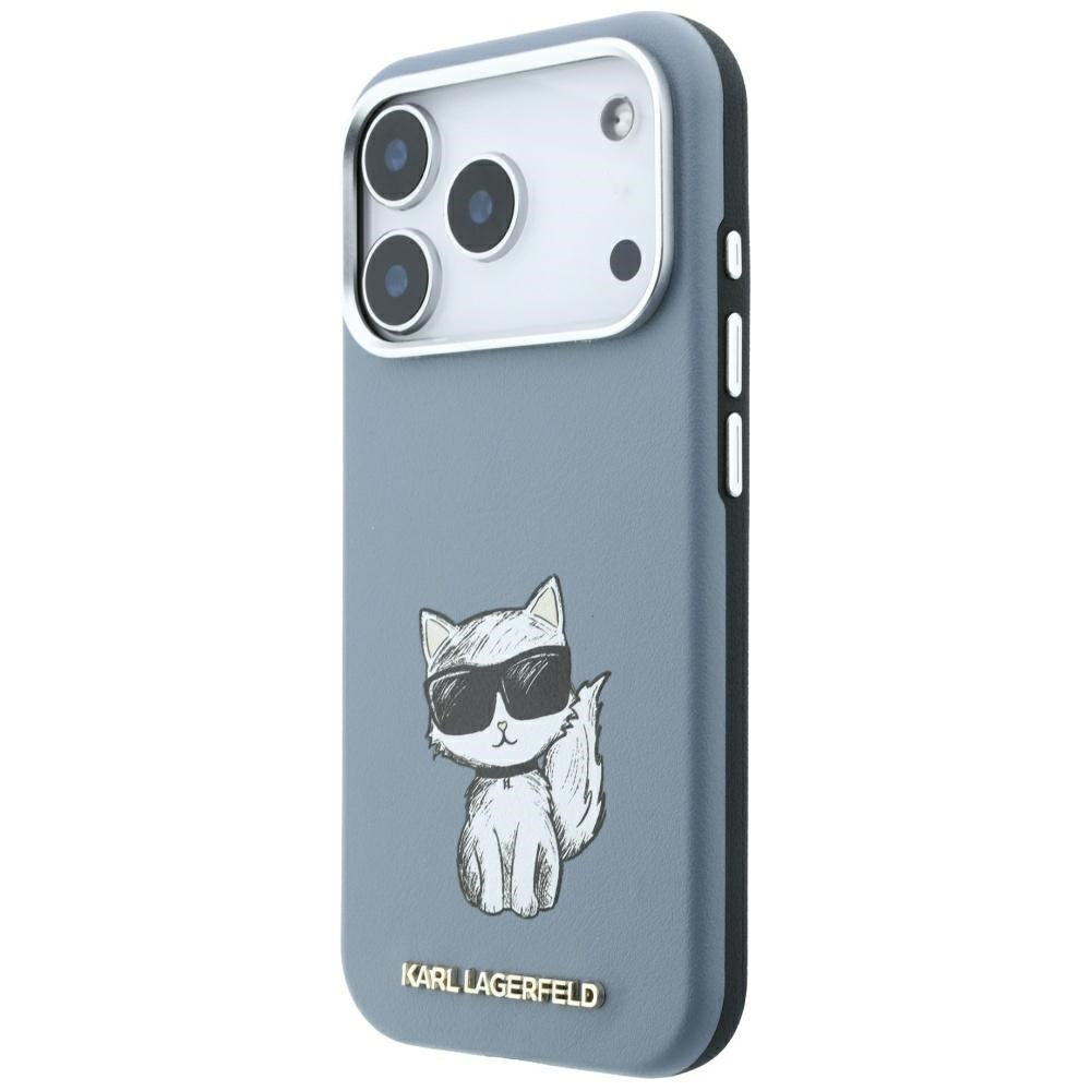 MagSafe pouzdro pro Apple iPhone 18 Pro / 17 Pro, Karl Lagerfeld, Choupette Sketch, Bleu