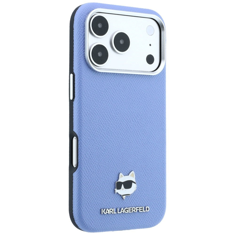 MagSafe pouzdro pro Apple iPhone 18 Pro / 17 Pro, Karl Lagerfeld, Grained Choupette Head, Bleu