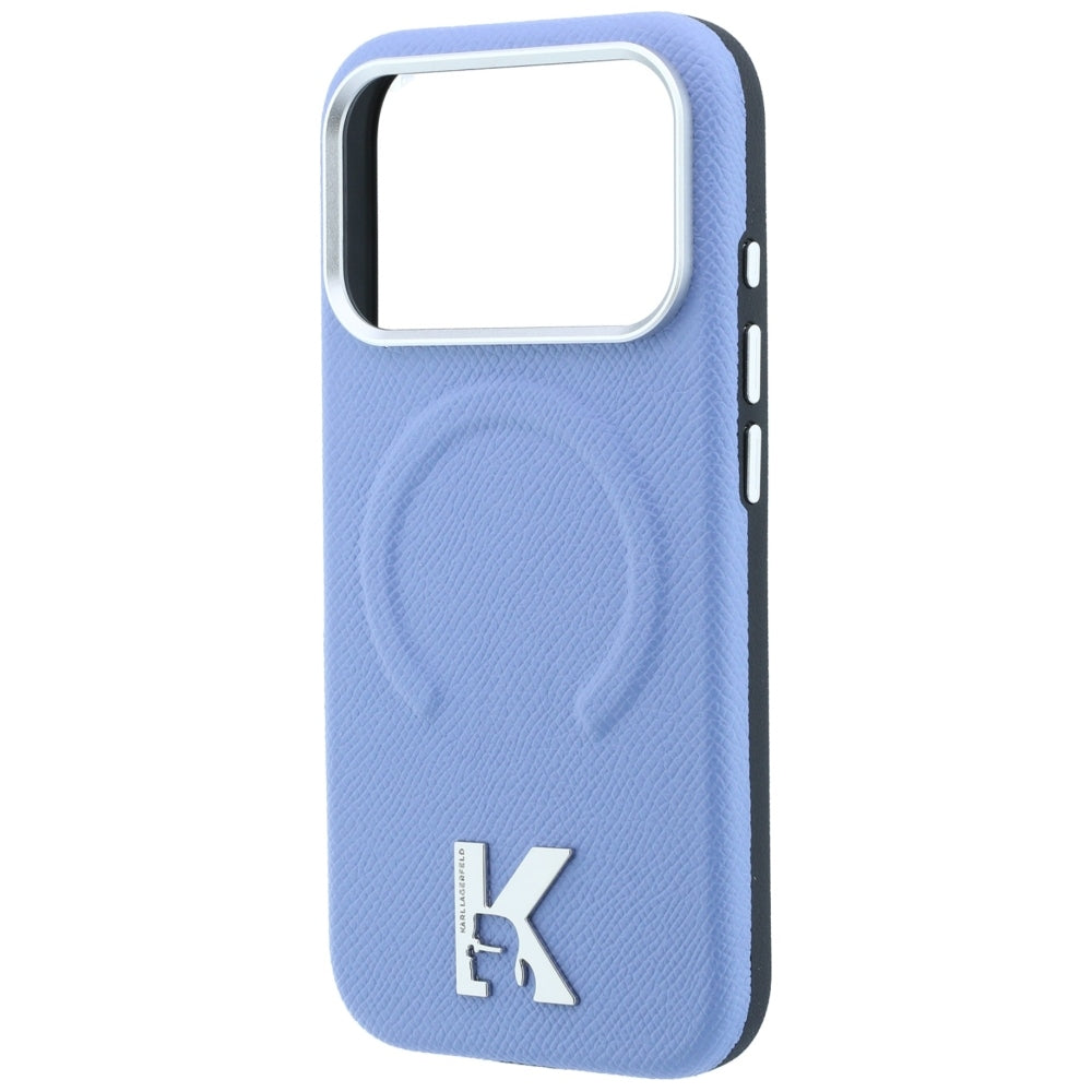 Pouzdro MagSafe pro Apple iPhone 18 Pro / 17 Pro, Karl Lagerfeld, Grained Embossed Ring, modré