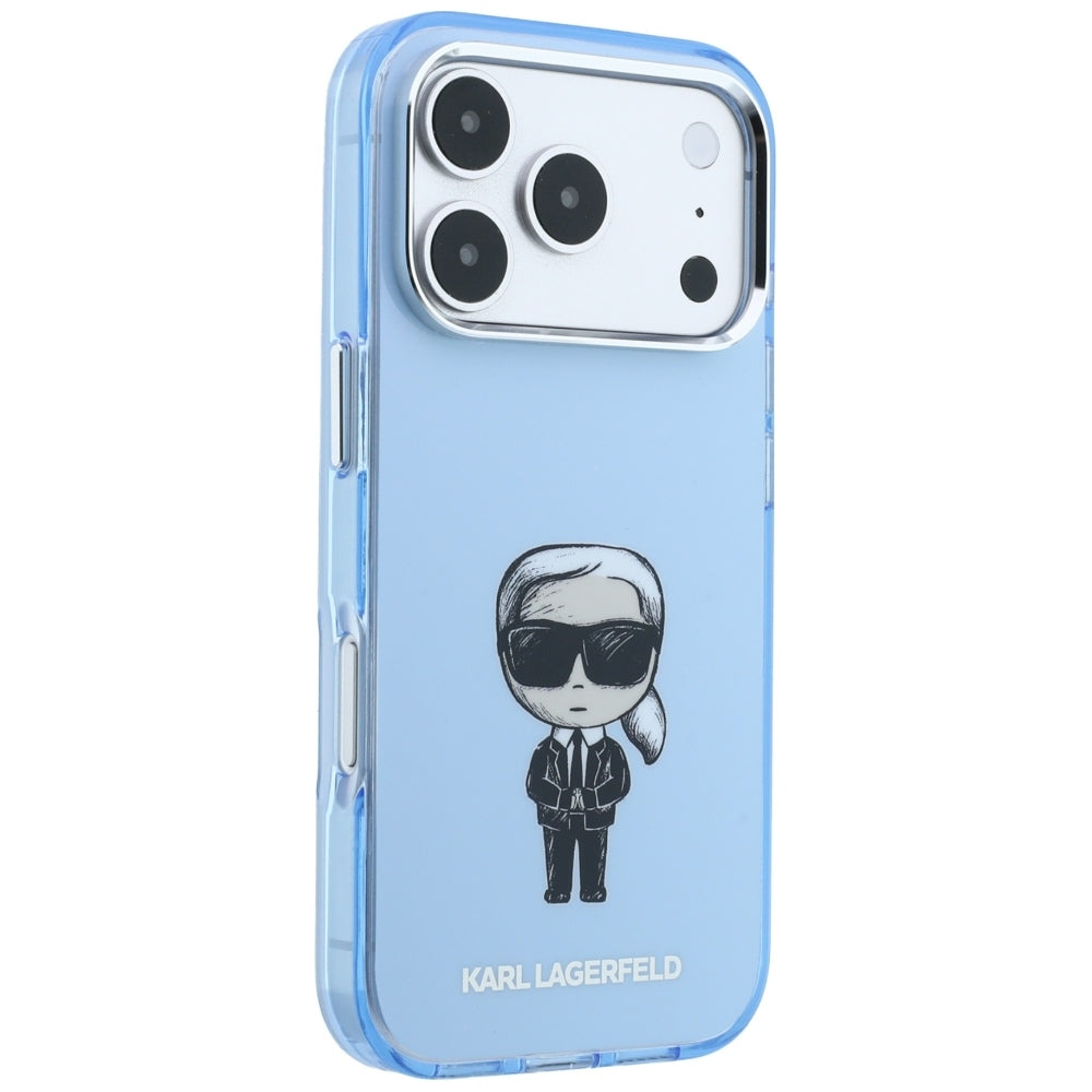 MagSafe pouzdro pro Apple iPhone 18 Pro / 17 Pro, Karl Lagerfeld, HC IML Ikonik Sketch Print, Modrá