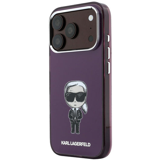Pouzdro MagSafe pro Apple iPhone 18 Pro / 17 Pro, Karl Lagerfeld, HC IML Ikonik Sketch Print, vínové