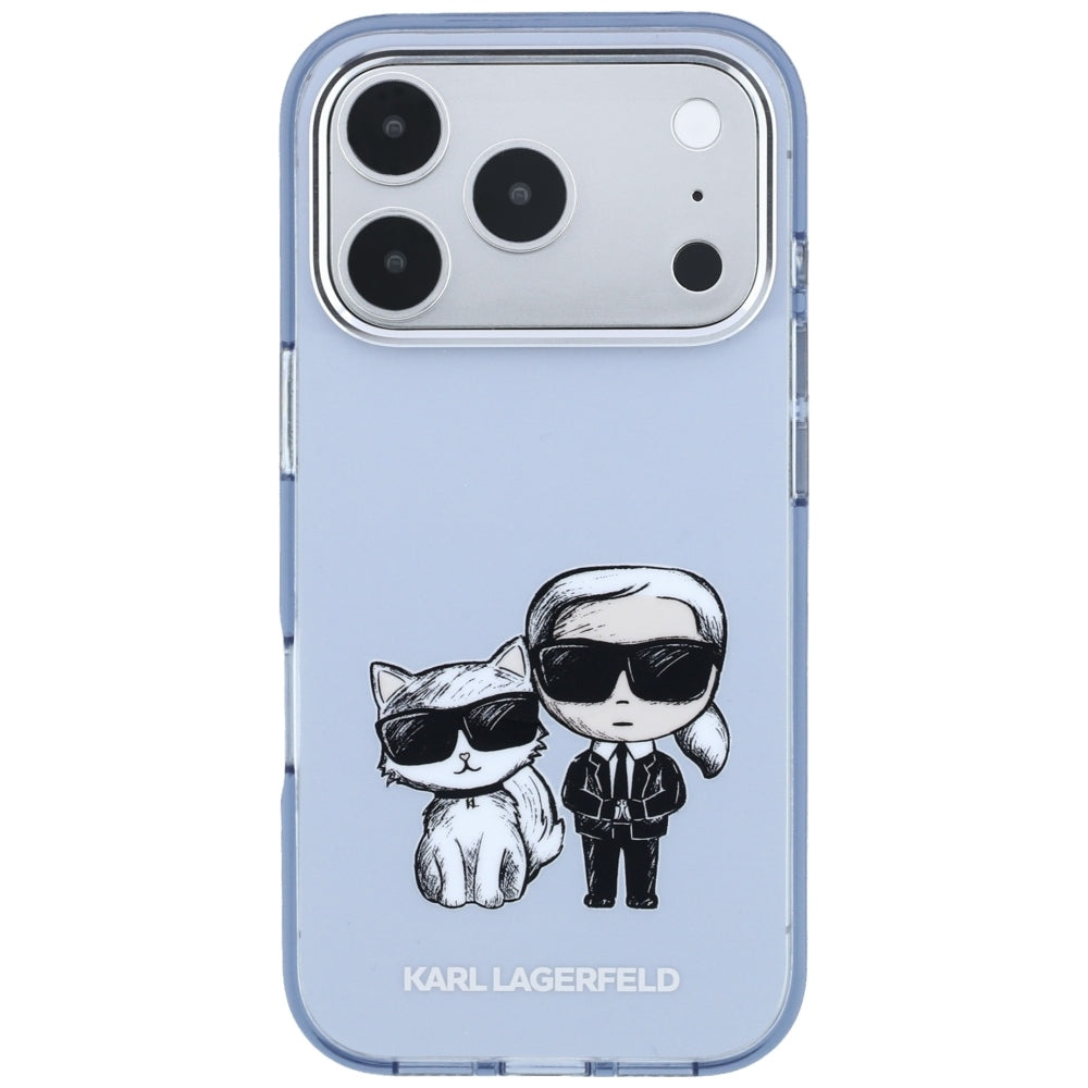 MagSafe pouzdro pro Apple iPhone 18 Pro / 17 Pro, Karl Lagerfeld, IML KC Bodies Sketch Print, Modrá