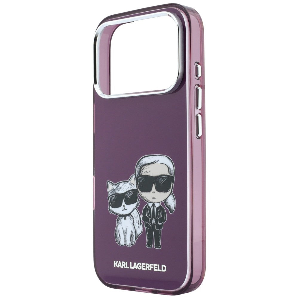 MagSafe pouzdro pro Apple iPhone 18 Pro / 17 Pro, Karl Lagerfeld, IML KC Bodies Sketch Print, Vínová