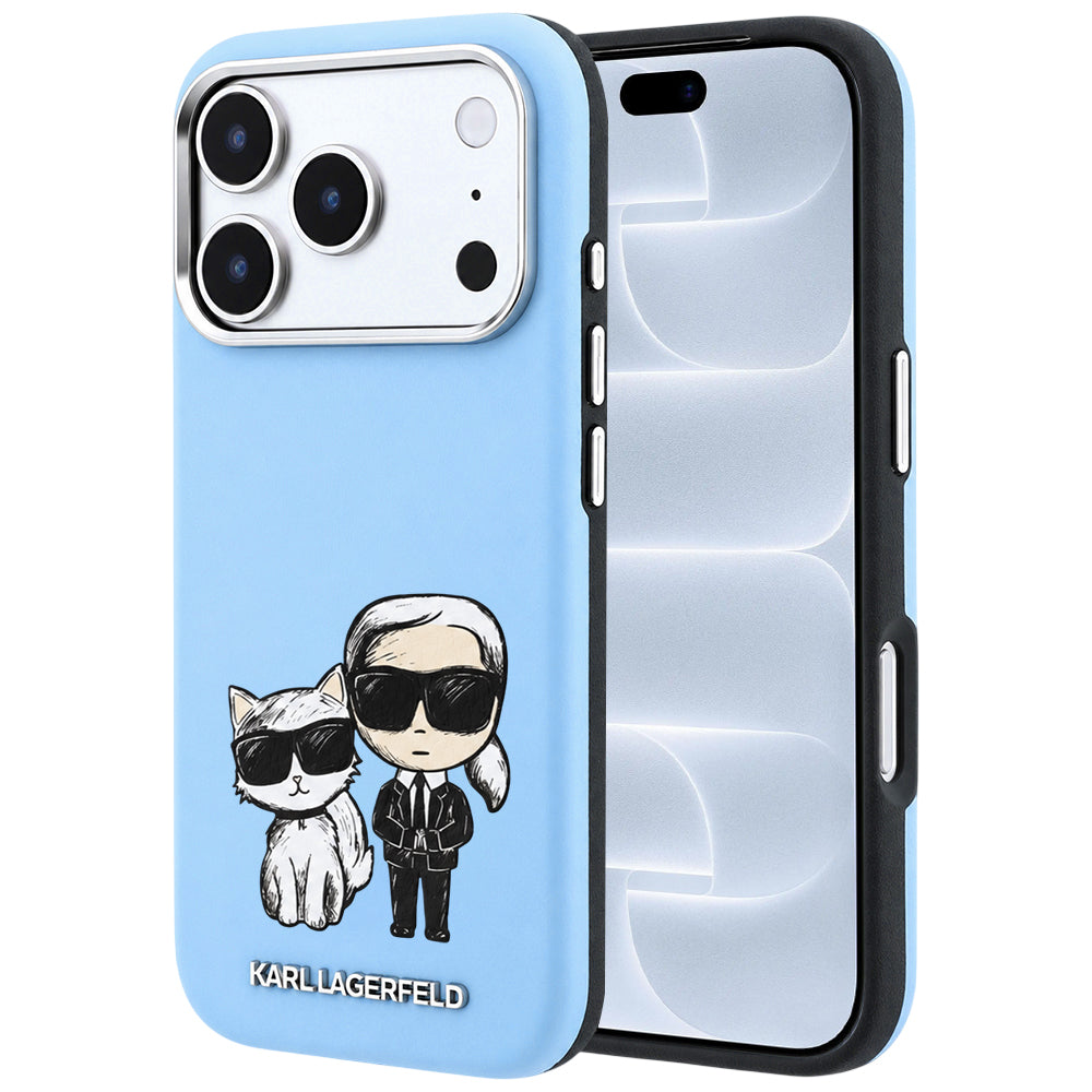 MagSafe pouzdro pro Apple iPhone 18 Pro / 17 Pro, Karl Lagerfeld, KC Bodies Sketch, Bleu
