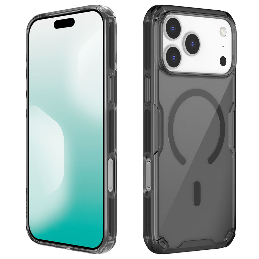 MagSafe pouzdro pro Apple iPhone 18 Pro / 17 Pro, Nillkin, Nature Pro, Černé průhledné