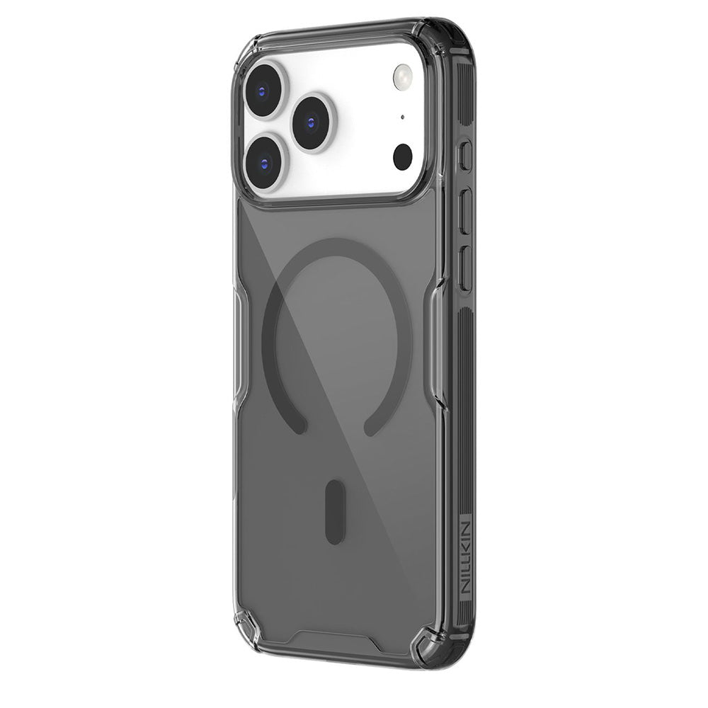 MagSafe pouzdro pro Apple iPhone 18 Pro / 17 Pro, Nillkin, Nature Pro, Černé průhledné