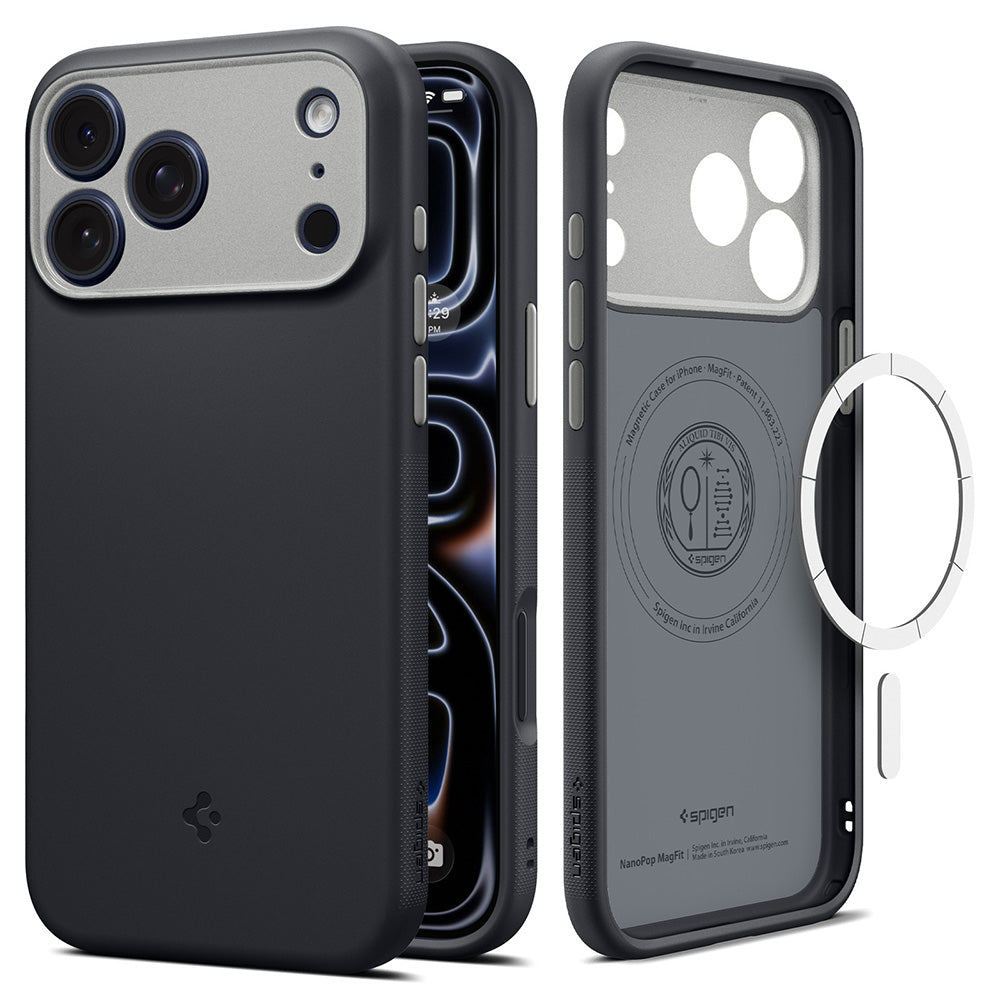 MagSafe pouzdro pro Apple iPhone 18 Pro / 17 Pro, Spigen, Caseology Nano Pop, černé ACS12177