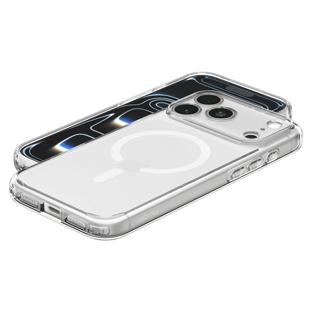 MagSafe pouzdro pro Apple iPhone 18 Pro / 17 Pro, Spigen, Ultra Hybrid, Bílá Satinovaná ACS12161