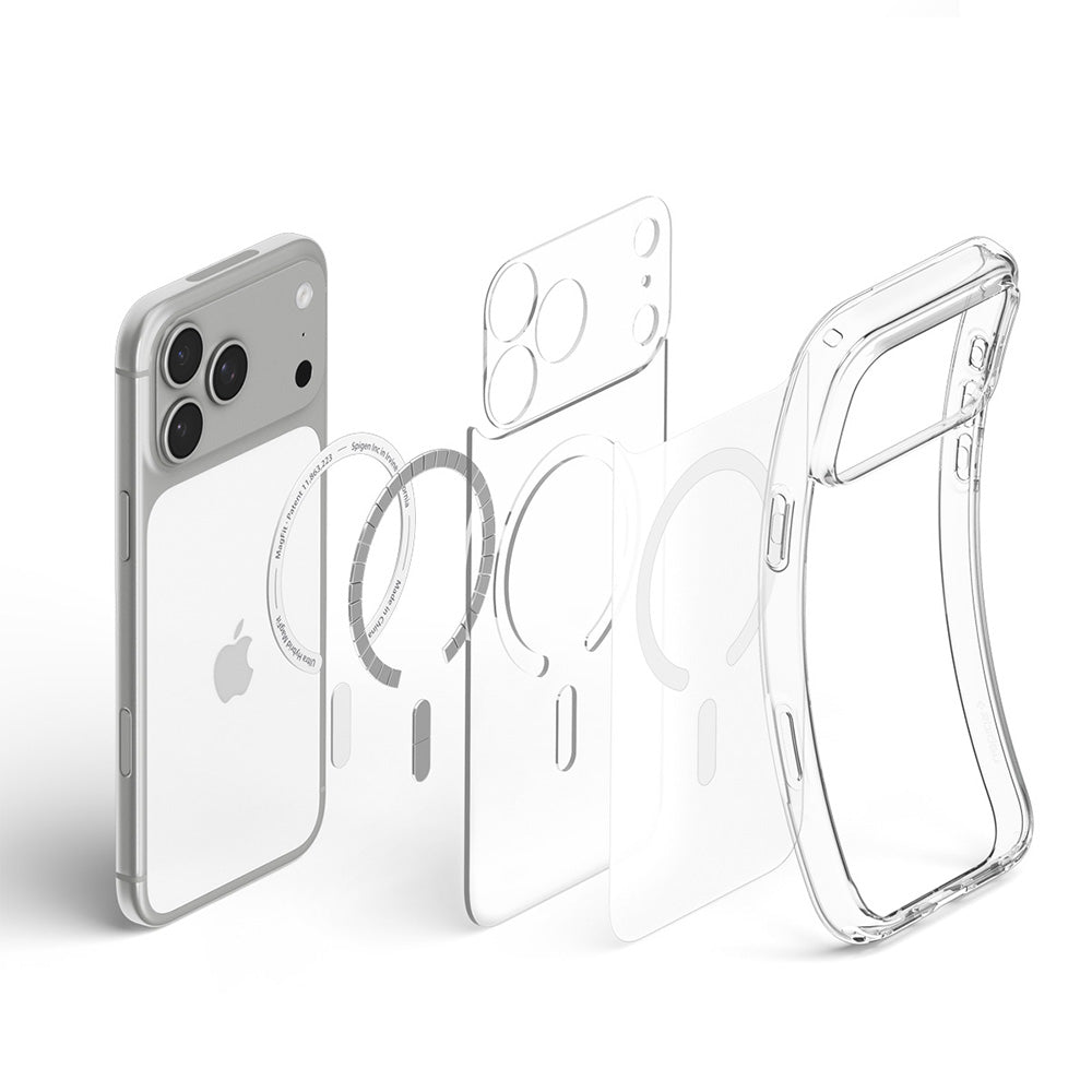 MagSafe pouzdro pro Apple iPhone 18 Pro / 17 Pro, Spigen, Ultra Hybrid, Bílá Satinovaná ACS12161