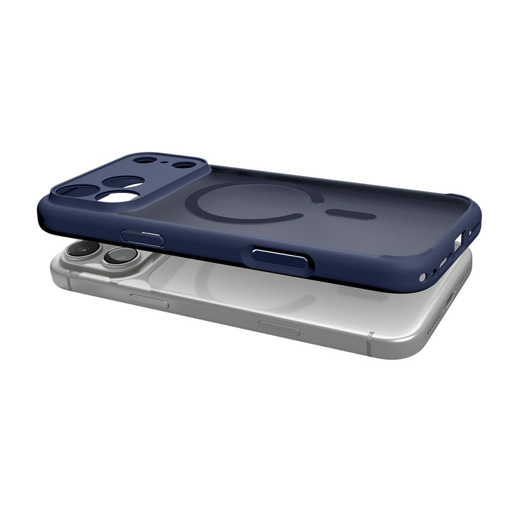 MagSafe pouzdro pro Apple iPhone 18 Pro / 17 Pro, Spigen, Ultra Hybrid, Tmavě modrá saténová ACS11931