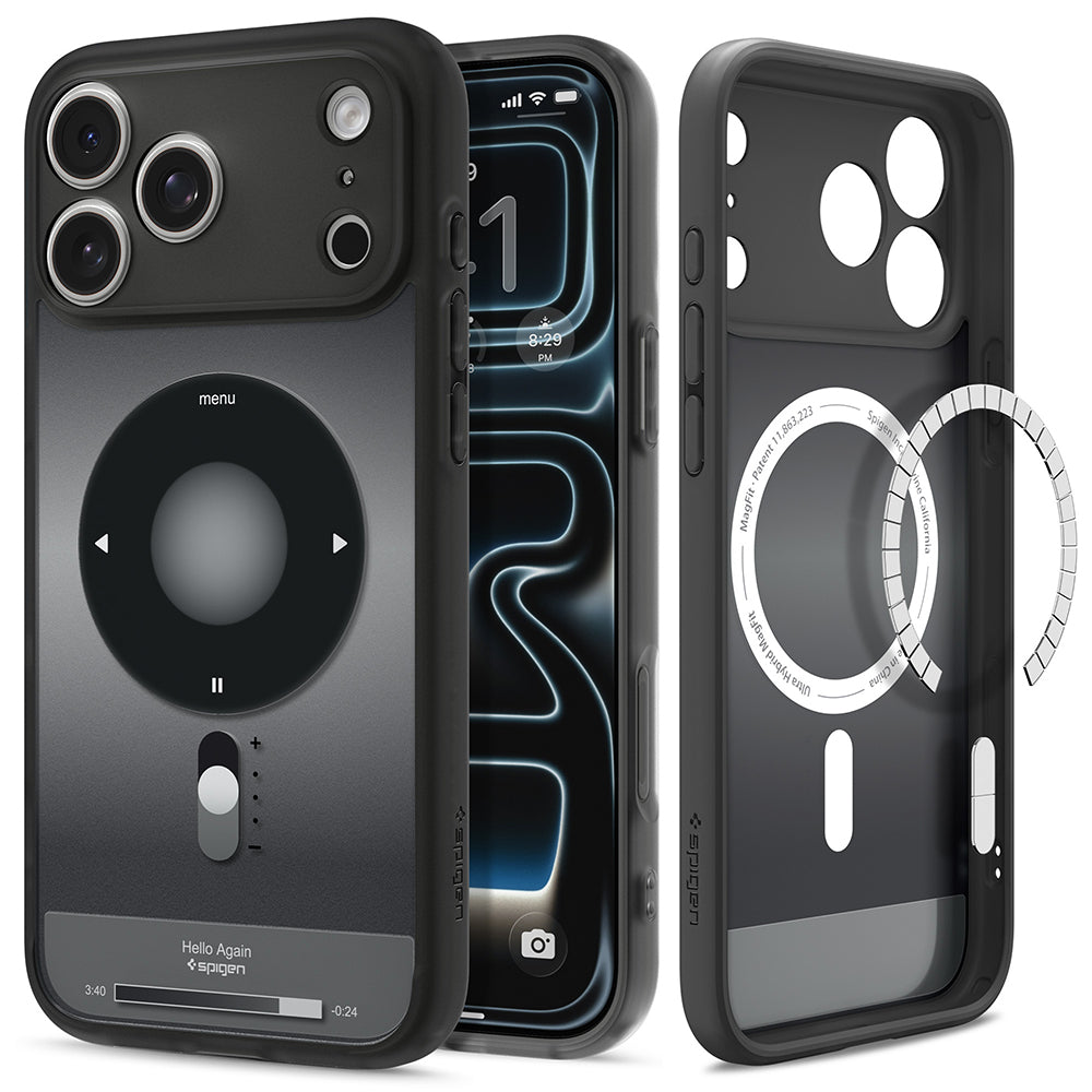 MagSafe pouzdro pro Apple iPhone 18 Pro / 17 Pro, Spigen, Ultra Hybrid Classic, Černá ACS12168