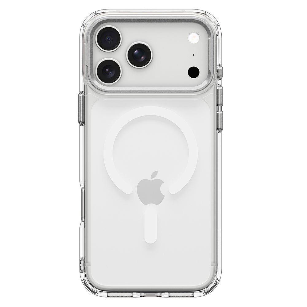 MagSafe pouzdro pro Apple iPhone 18 Pro / 17 Pro, Spigen, Ultra Hybrid Optik S, Stříbrné průhledné ACS11921