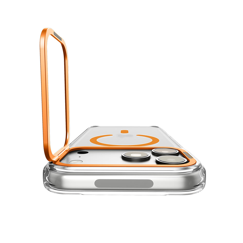 MagSafe pouzdro pro Apple iPhone 18 Pro / 17 Pro, Spigen, Ultra Hybrid Optik S, Transparentní Oranžové ACS11923