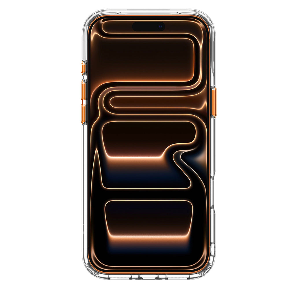 MagSafe pouzdro pro Apple iPhone 18 Pro / 17 Pro, Spigen, Ultra Hybrid Optik S, Transparentní Oranžové ACS11923