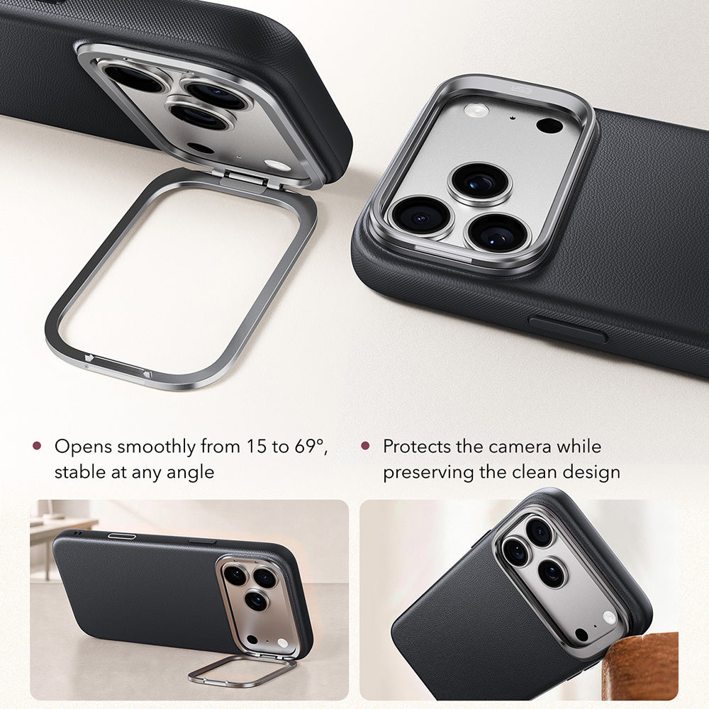 MagSafe pouzdro pro Apple iPhone 18 Pro Max / 17 Pro Max, ESR, Atelier s podpěrkou, černé