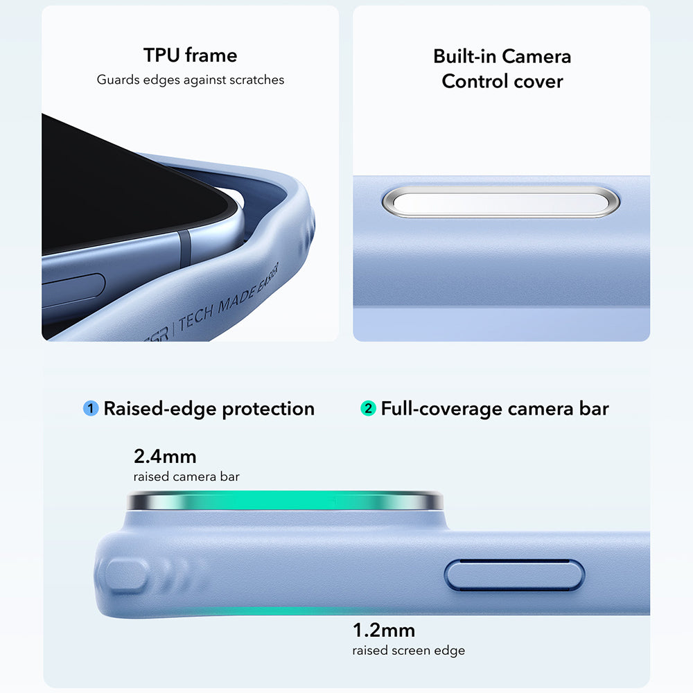 MagSafe pouzdro pro Apple iPhone 18 Pro Max / 17 Pro Max, ESR, Classic Hybrid Kickstand, Modrý Satinovaný