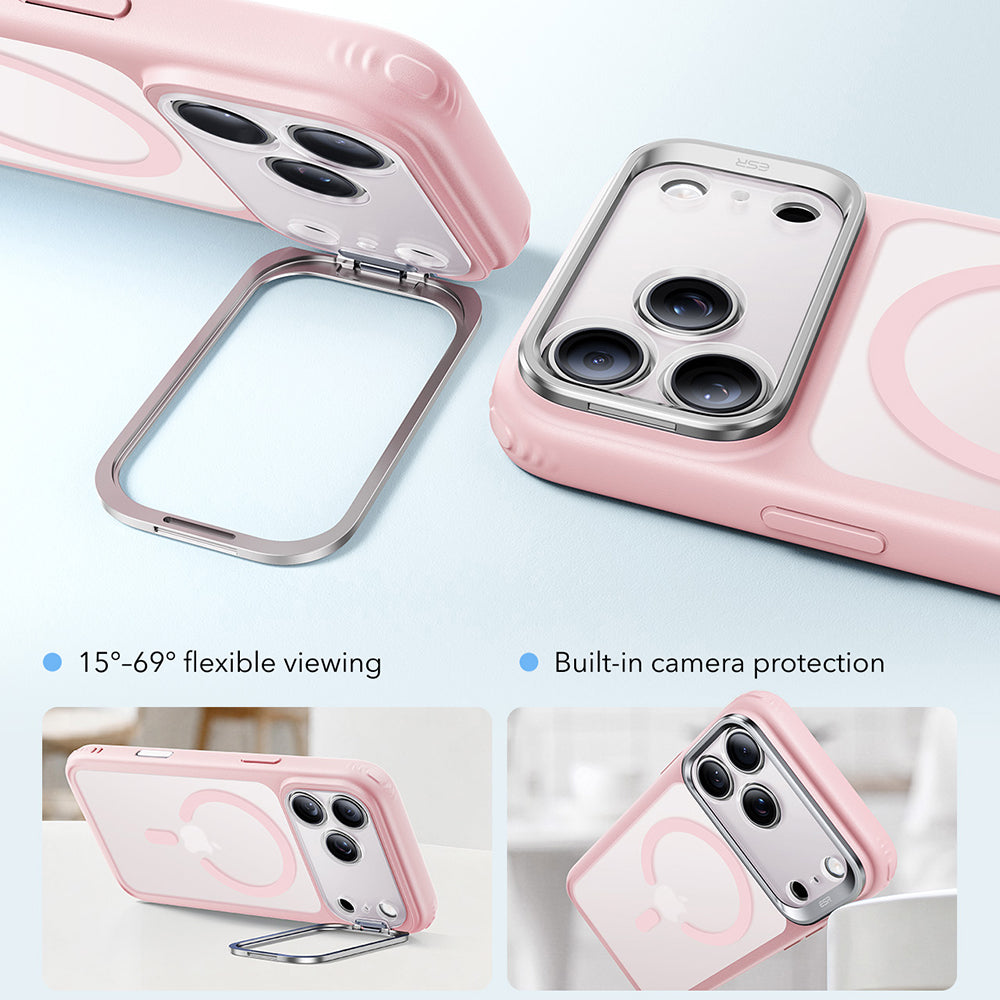 MagSafe pouzdro pro Apple iPhone 18 Pro Max / 17 Pro Max, ESR, Classic Hybrid Kickstand, Růžová saténová