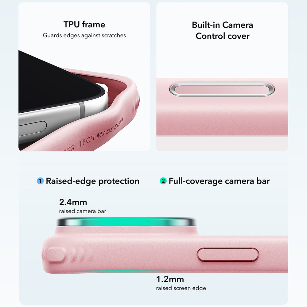 MagSafe pouzdro pro Apple iPhone 18 Pro Max / 17 Pro Max, ESR, Classic Hybrid Kickstand, Růžová saténová
