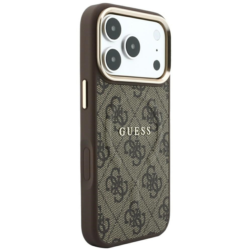 MagSafe pouzdro pro Apple iPhone 18 Pro Max / 17 Pro Max, Guess, 4G Embossed Classic, Hnědá