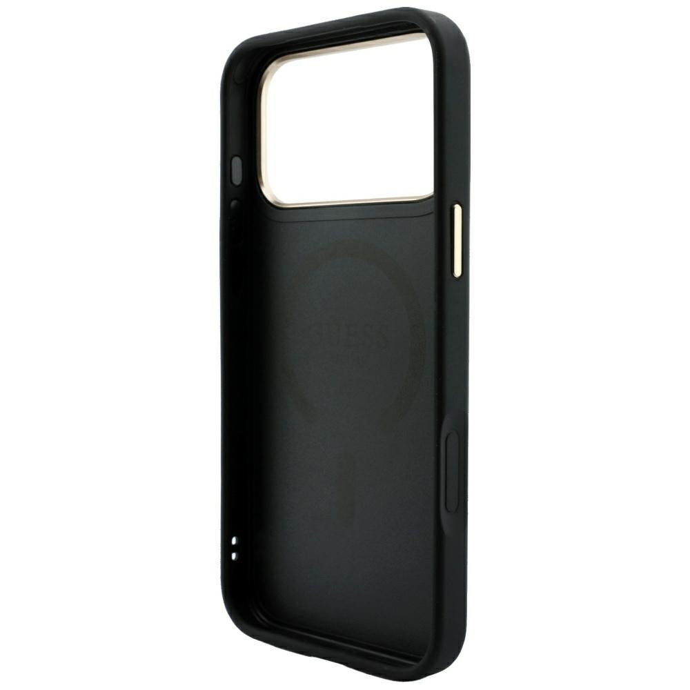MagSafe pouzdro pro Apple iPhone 18 Pro Max / 17 Pro Max, Guess, 4G Embossed Classic, Černá