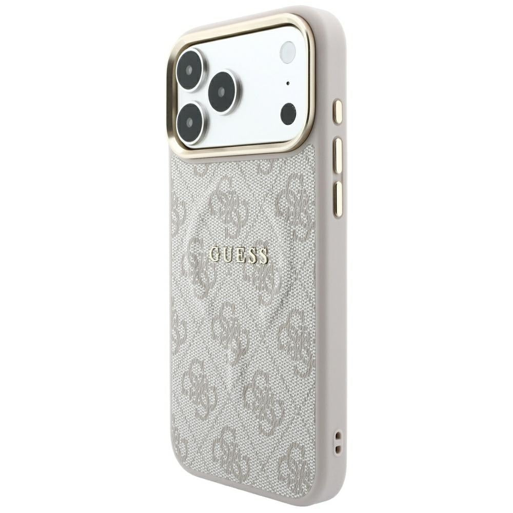 MagSafe pouzdro pro Apple iPhone 18 Pro Max / 17 Pro Max, Guess, 4G Embossed Classic, Růžové