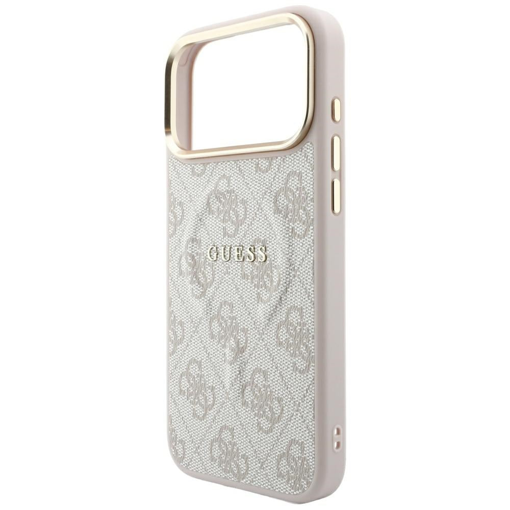 MagSafe pouzdro pro Apple iPhone 18 Pro Max / 17 Pro Max, Guess, 4G Embossed Classic, Růžové