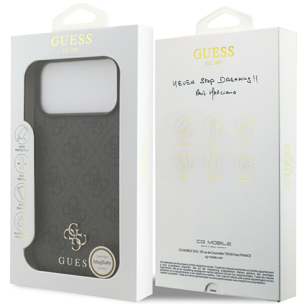 MagSafe pouzdro pro Apple iPhone 18 Pro Max / 17 Pro Max, Guess, 4G Small and Classic, černé