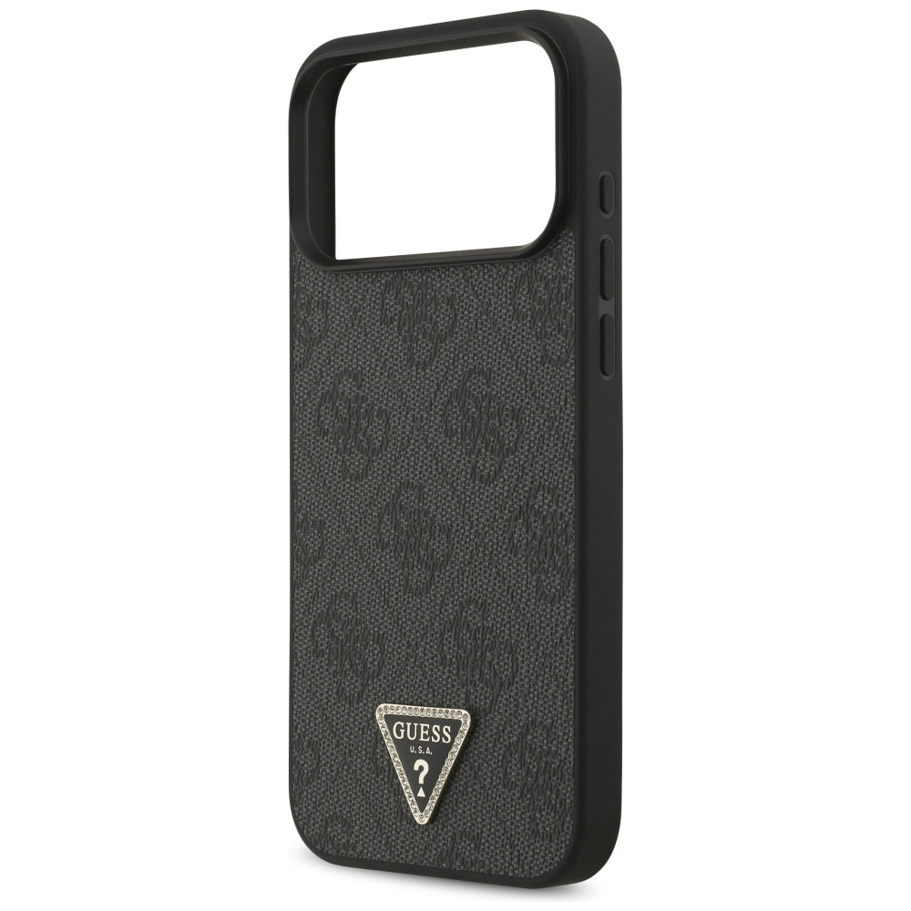 MagSafe pouzdro pro Apple iPhone 18 Pro Max / 17 Pro Max, Guess, 4G Triangle Strass, černé