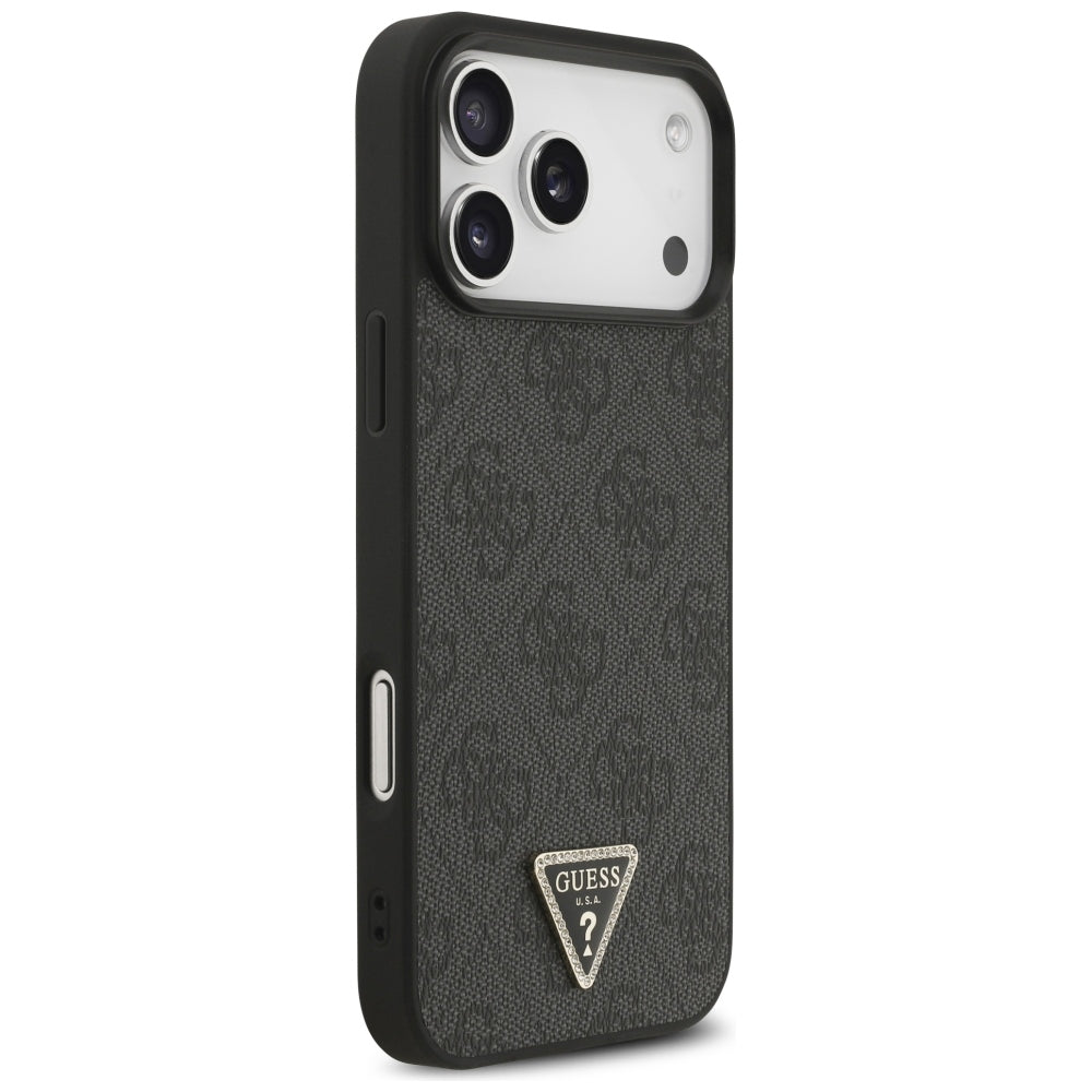 MagSafe pouzdro pro Apple iPhone 18 Pro Max / 17 Pro Max, Guess, 4G Triangle Strass, černé
