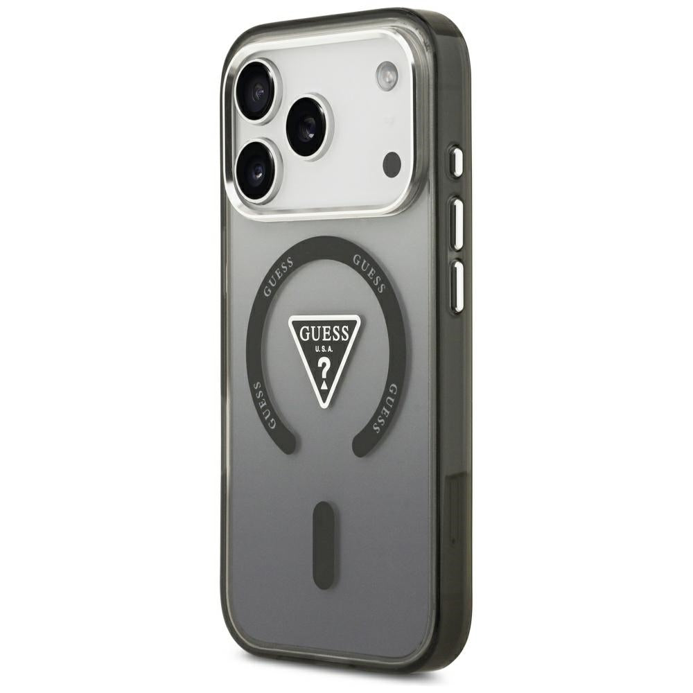 Pouzdro MagSafe pro Apple iPhone 18 Pro Max / 17 Pro Max, Guess, IML Gradient Triangle Logo, černé
