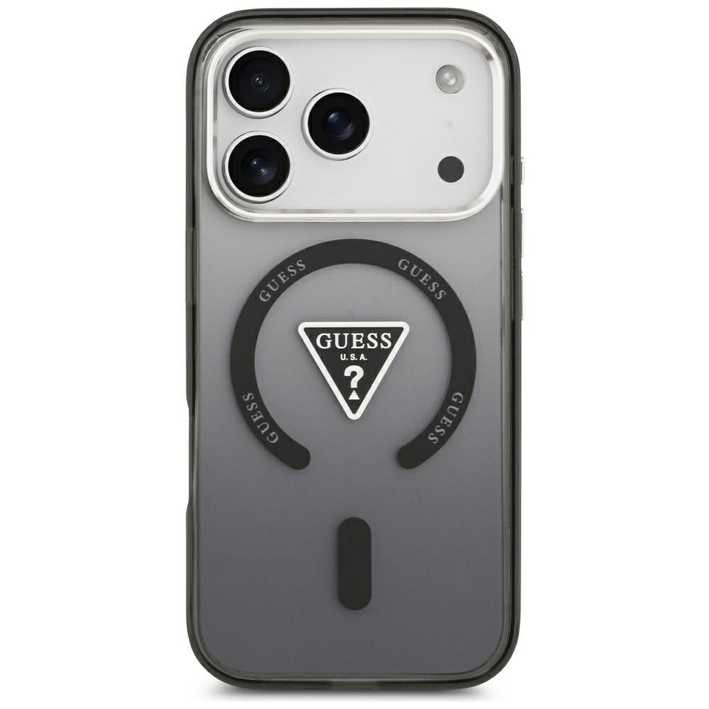 Pouzdro MagSafe pro Apple iPhone 18 Pro Max / 17 Pro Max, Guess, IML Gradient Triangle Logo, černé