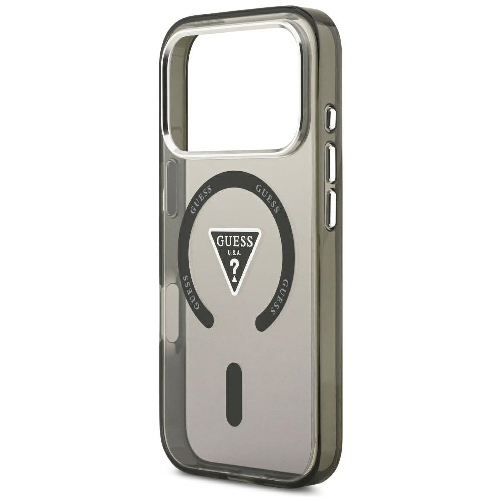 Pouzdro MagSafe pro Apple iPhone 18 Pro Max / 17 Pro Max, Guess, IML Gradient Triangle Logo, černé
