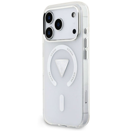 Pouzdro MagSafe pro Apple iPhone 18 Pro Max / 17 Pro Max, Guess, IML Gradient Triangle Logo, průhledné
