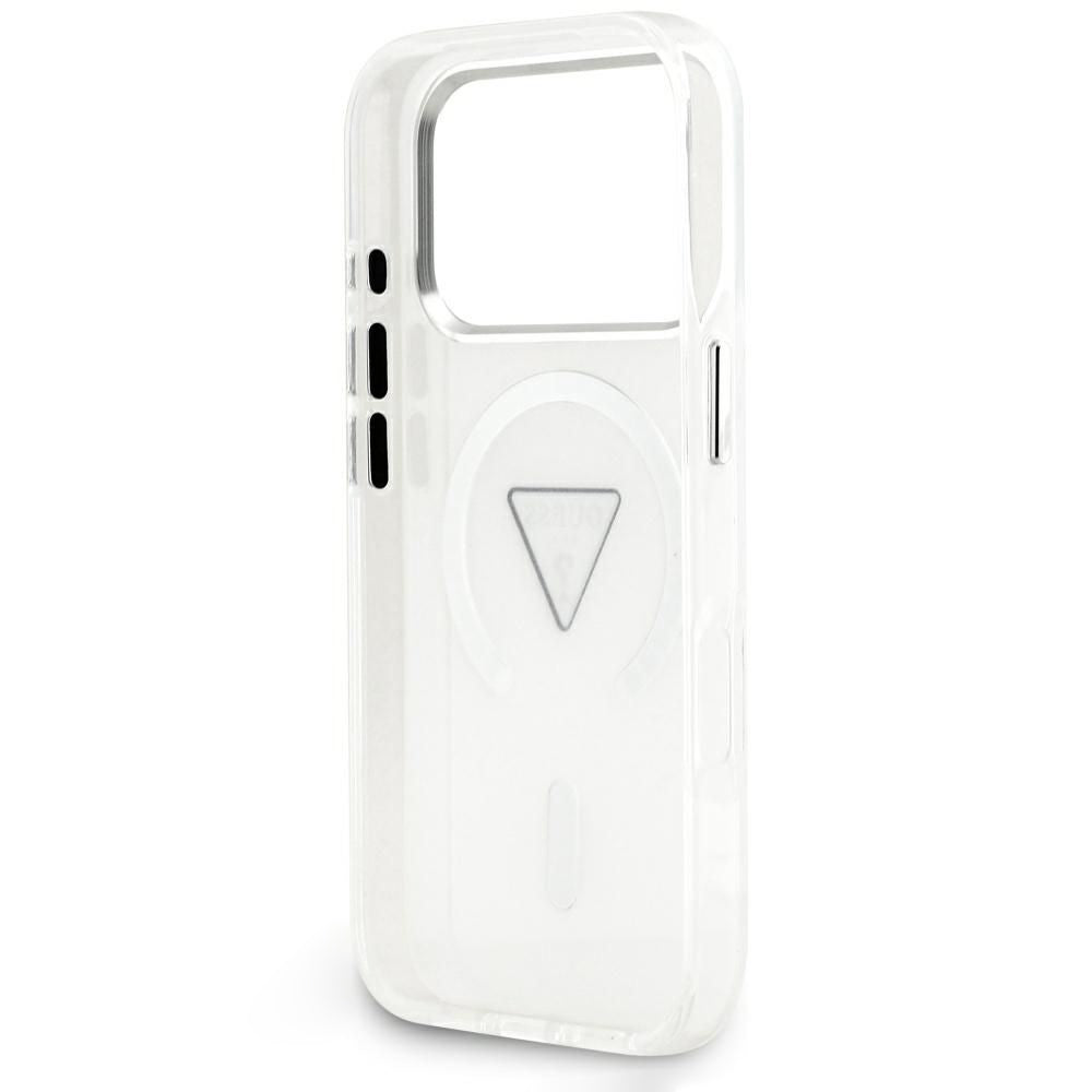 Pouzdro MagSafe pro Apple iPhone 18 Pro Max / 17 Pro Max, Guess, IML Gradient Triangle Logo, průhledné