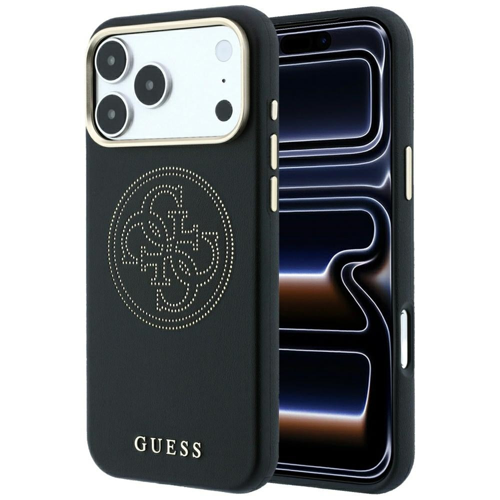 MagSafe pouzdro pro Apple iPhone 18 Pro Max / 17 Pro Max, Guess, Perforované 4G, Černé