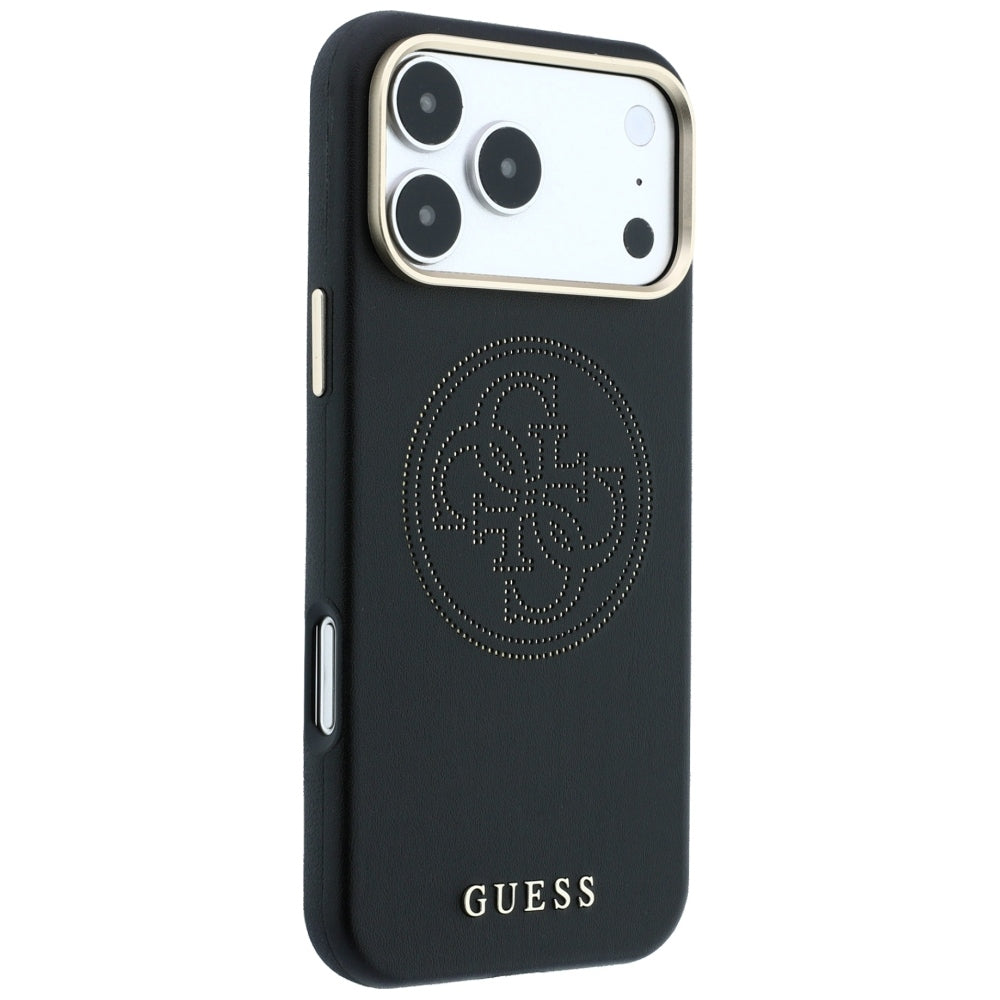 MagSafe pouzdro pro Apple iPhone 18 Pro Max / 17 Pro Max, Guess, Perforované 4G, Černé