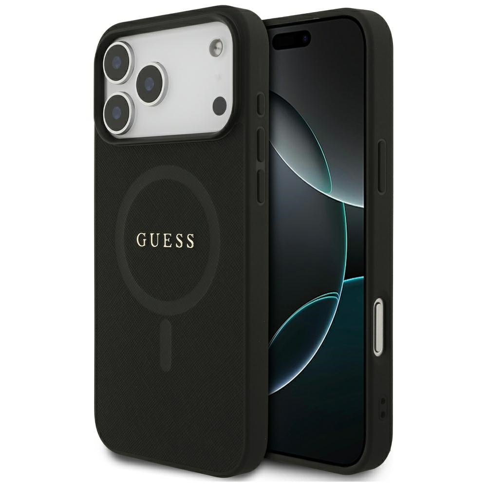 MagSafe pouzdro pro Apple iPhone 18 Pro Max / 17 Pro Max, Guess, Saffiano, černé