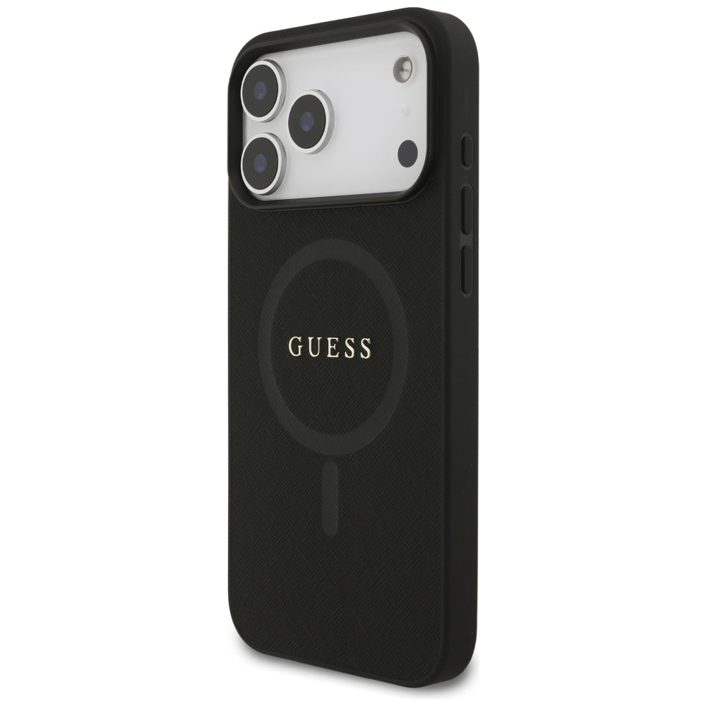 MagSafe pouzdro pro Apple iPhone 18 Pro Max / 17 Pro Max, Guess, Saffiano, černé
