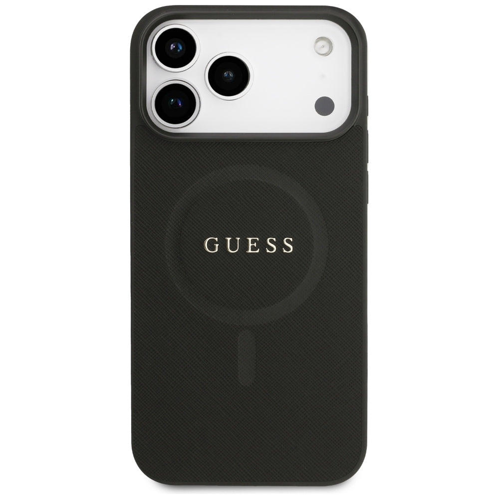 MagSafe pouzdro pro Apple iPhone 18 Pro Max / 17 Pro Max, Guess, Saffiano, černé
