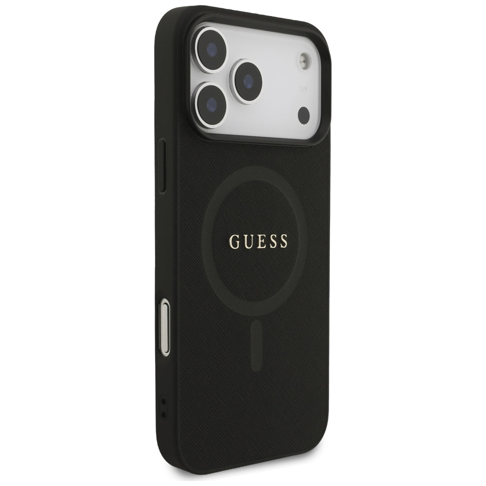 MagSafe pouzdro pro Apple iPhone 18 Pro Max / 17 Pro Max, Guess, Saffiano, černé