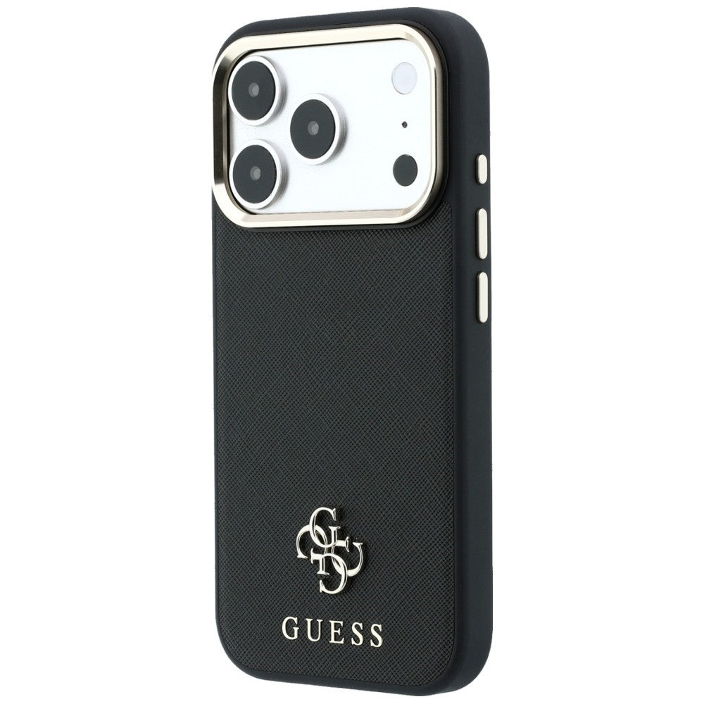 MagSafe pouzdro pro Apple iPhone 18 Pro Max / 17 Pro Max, Guess, Saffiano Small 4G Classic, černé