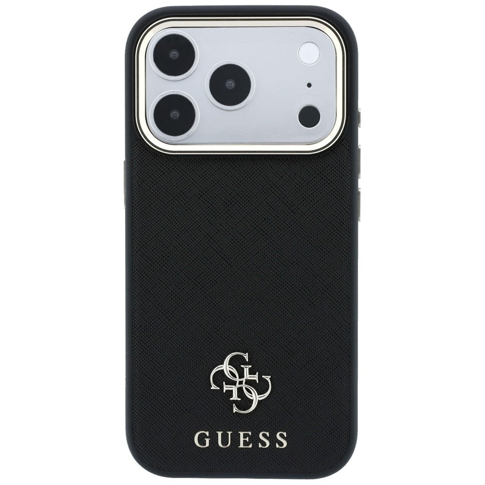 MagSafe pouzdro pro Apple iPhone 18 Pro Max / 17 Pro Max, Guess, Saffiano Small 4G Classic, černé