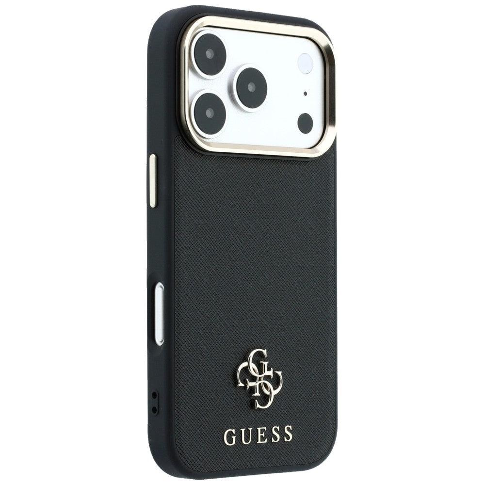 MagSafe pouzdro pro Apple iPhone 18 Pro Max / 17 Pro Max, Guess, Saffiano Small 4G Classic, černé