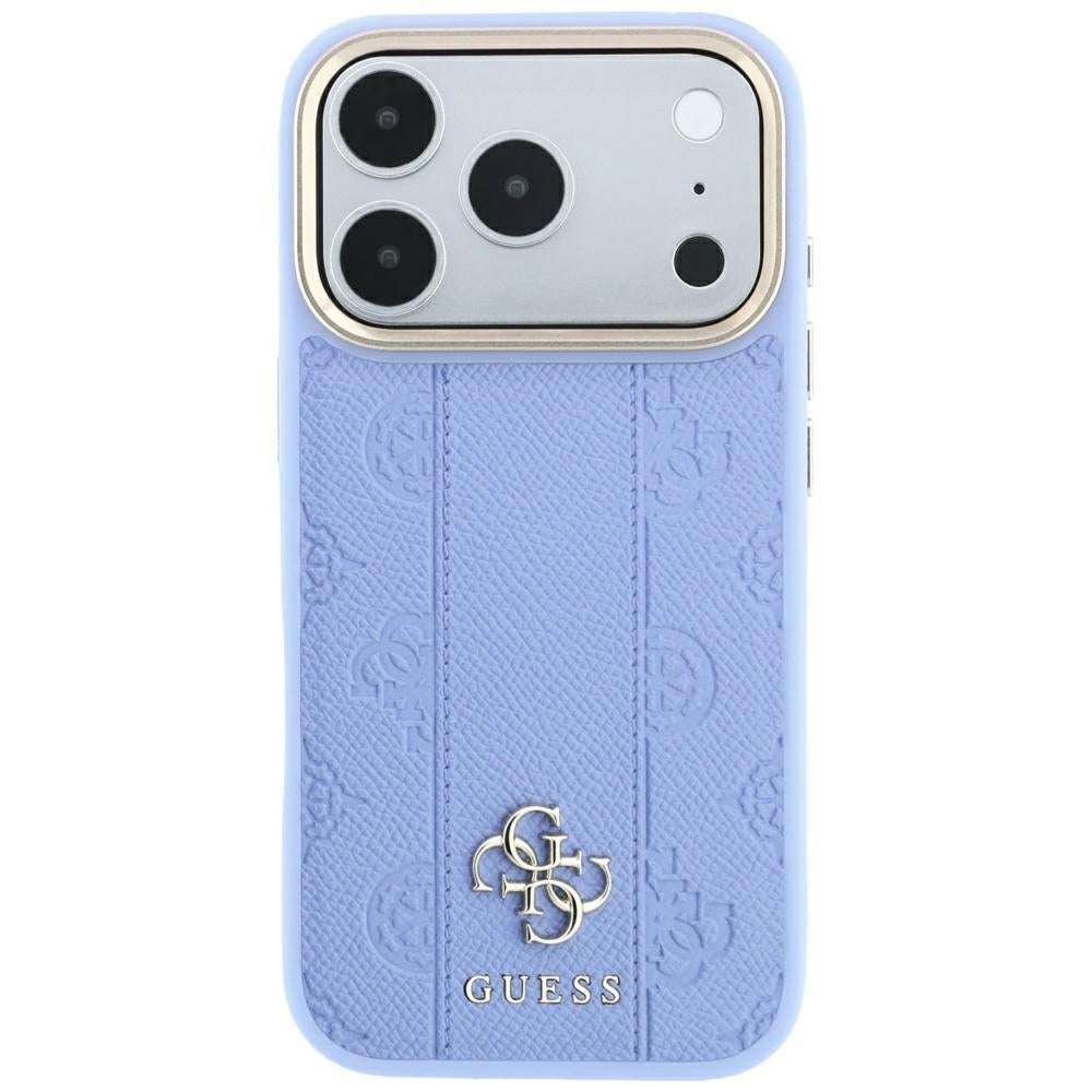 MagSafe pouzdro pro Apple iPhone 18 Pro Max / 17 Pro Max, Guess, Stripe Peony 4G, Bleu