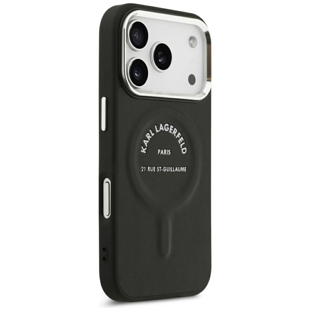 MagSafe pouzdro pro Apple iPhone 18 Pro Max / 17 Pro Max, Karl Lagerfeld, EMB. Kroužek Karl RSG Logo, černá